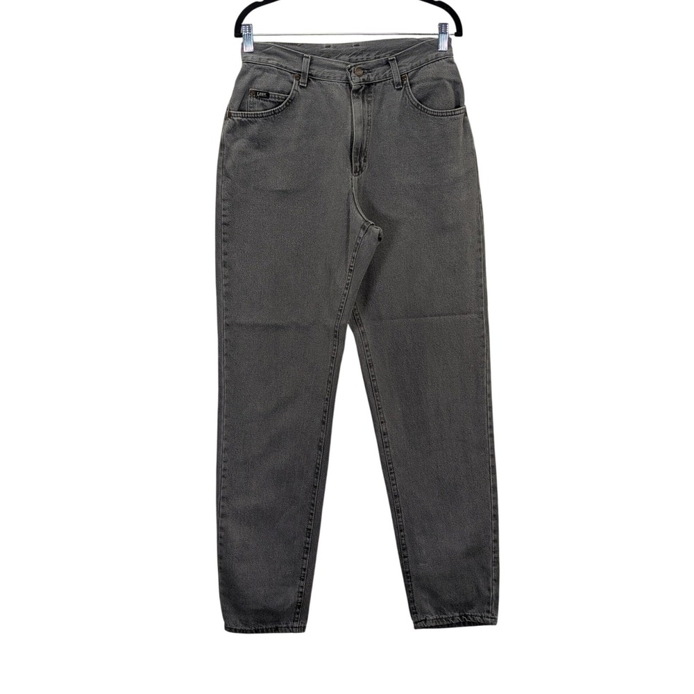 Vintage Lee MR Jeans Womens 12 Long Gray‎ USA Made High Rise Tapered